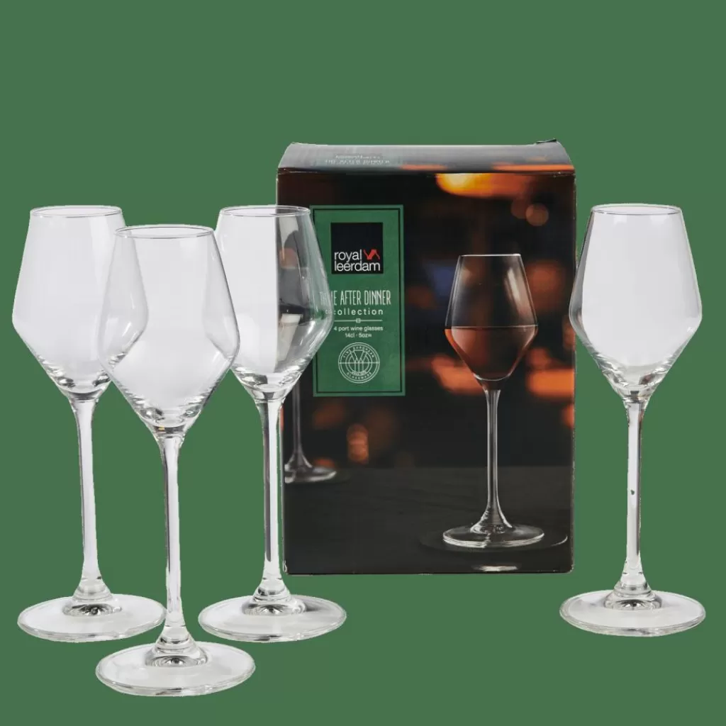 Discount CASA AFTER DINNER Copo Vinho Do Porto Conjunto De 4 Transparente