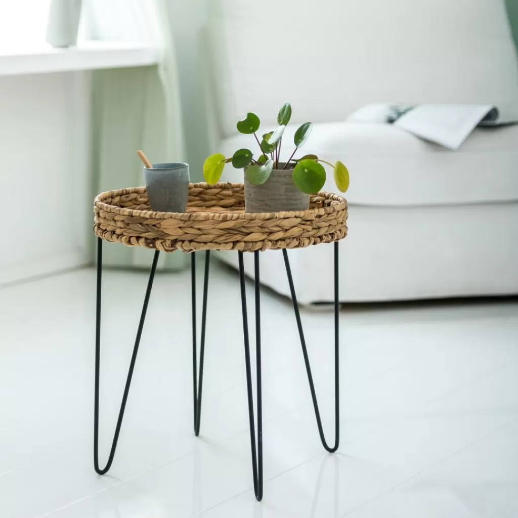 Discount CASA AKELA Mesa Auxiliar Preto, Natural