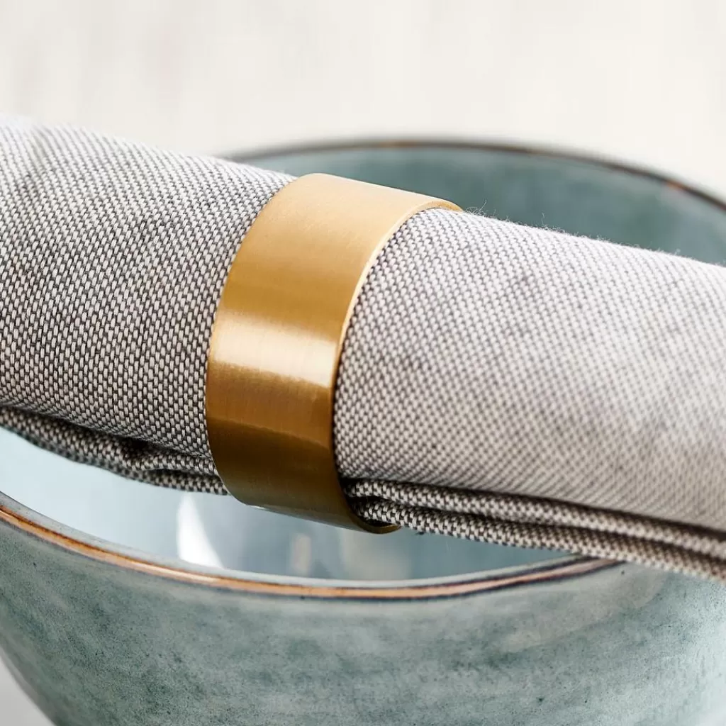 New CASA ALU GOLD Argola Guardanapo Dourado