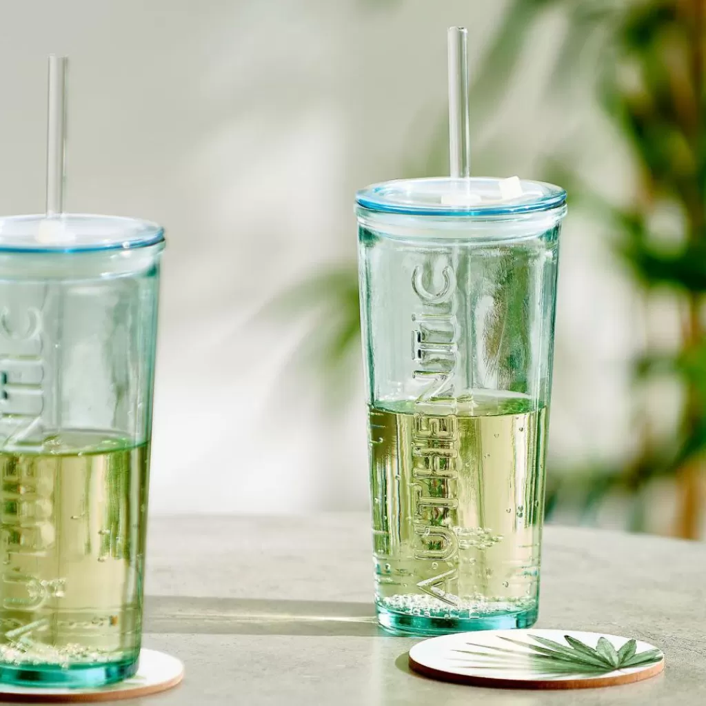 Cheap CASA AUTHENTIC Copo Com Palha Transparente
