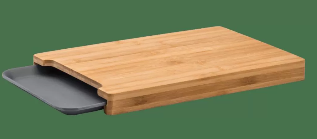 Store CASA BAMBOO Tábua Com Recipiente Cinzento, Natural