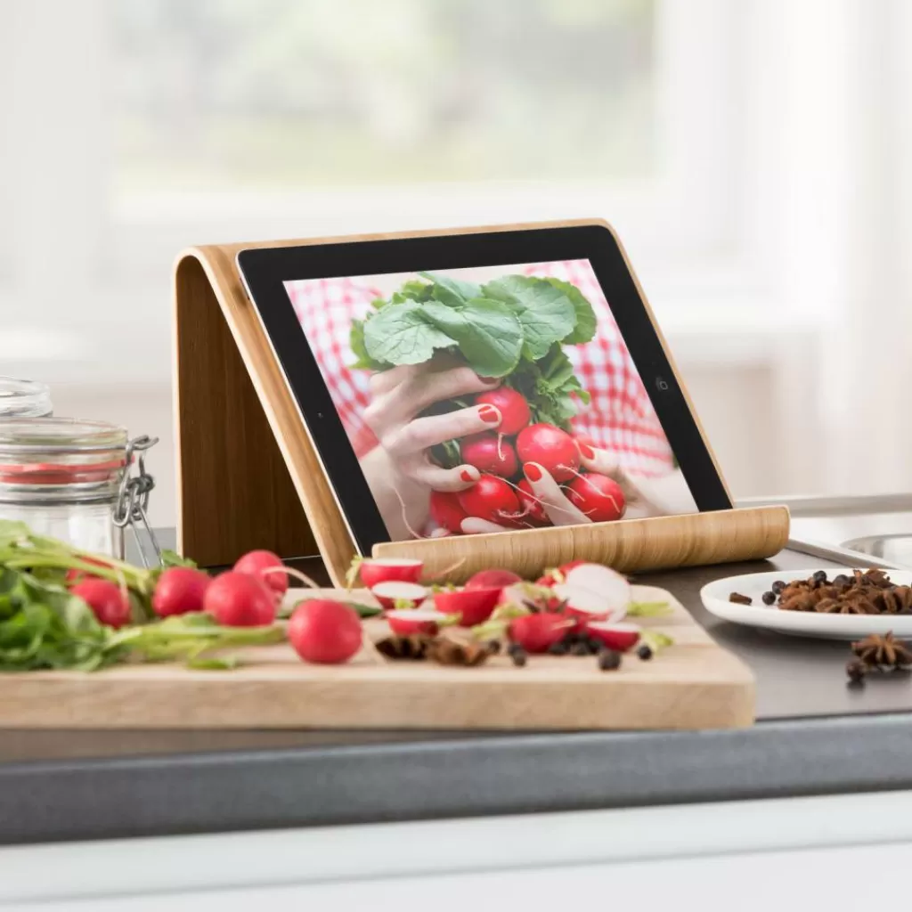 Fashion CASA BAMBUS Suporte Para Tablet /livro Cozinha Natural