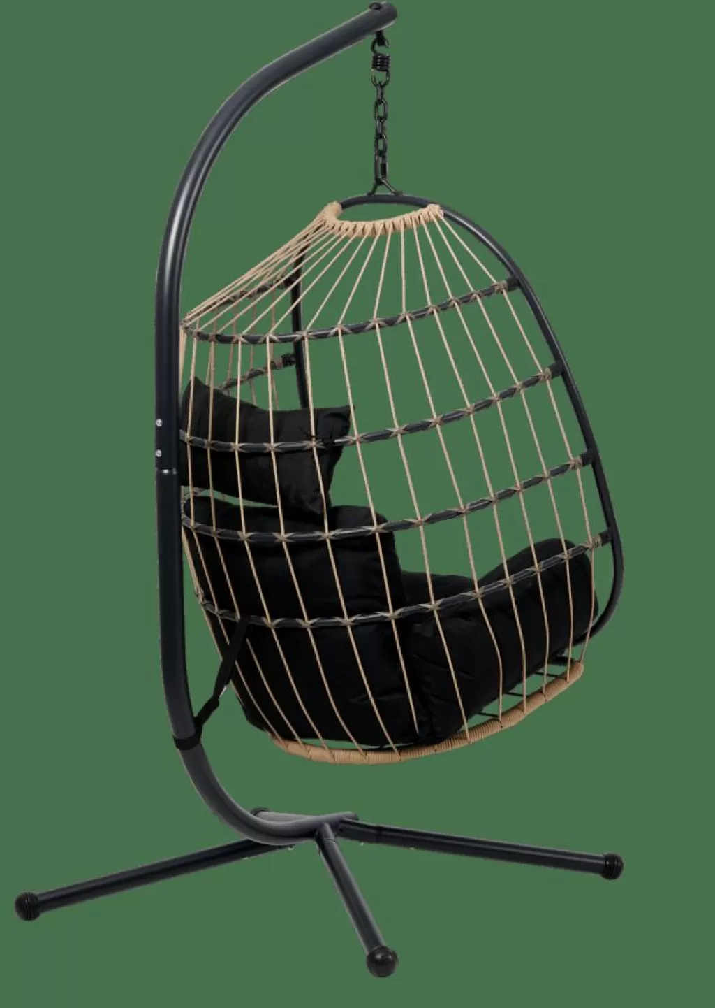 Discount CASA BAZAI Cadeira Pendente Com Suporte Preto