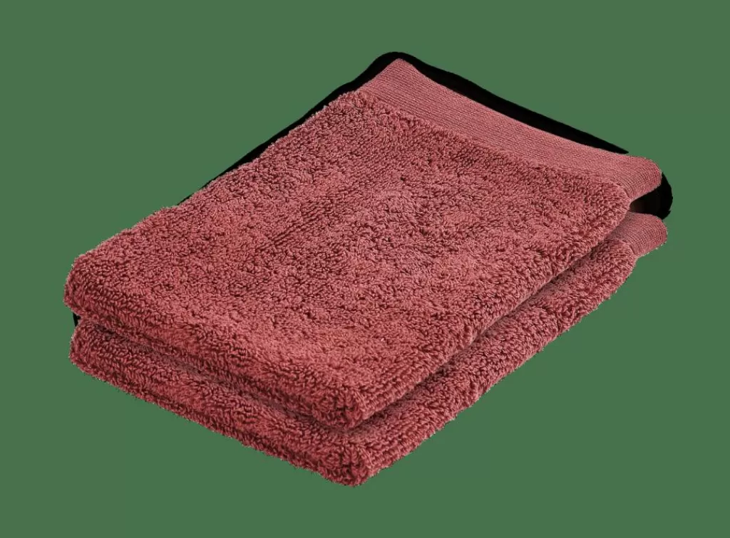 Outlet CASA B-LUX Luvas De Banho Conjunto De 2 Vermelho