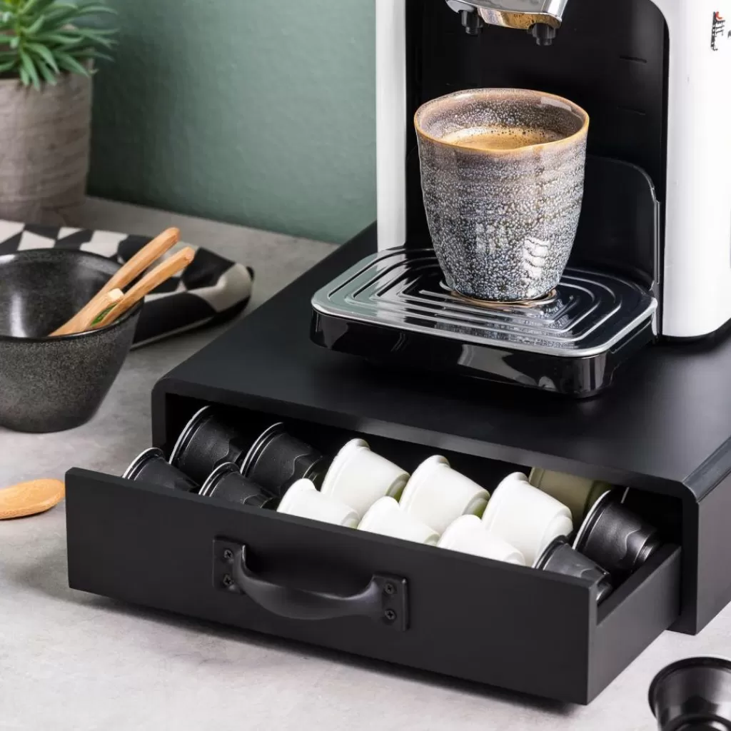 Store CASA CAFE Caixa Com Gaveta Para Cápsulas Preto