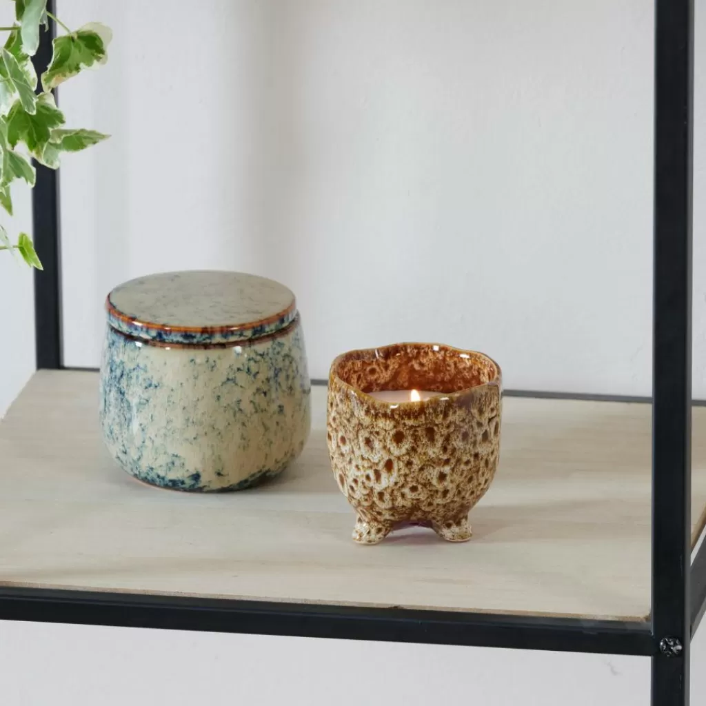Flash Sale CASA CERAMIC Vela Em Pote Castanho
