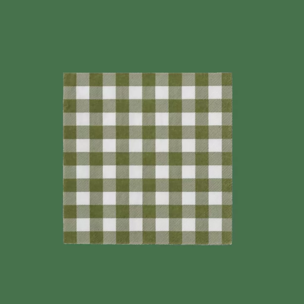 Flash Sale CASA CHECK GREEN Guardanapos Conjunto De 20 Verde