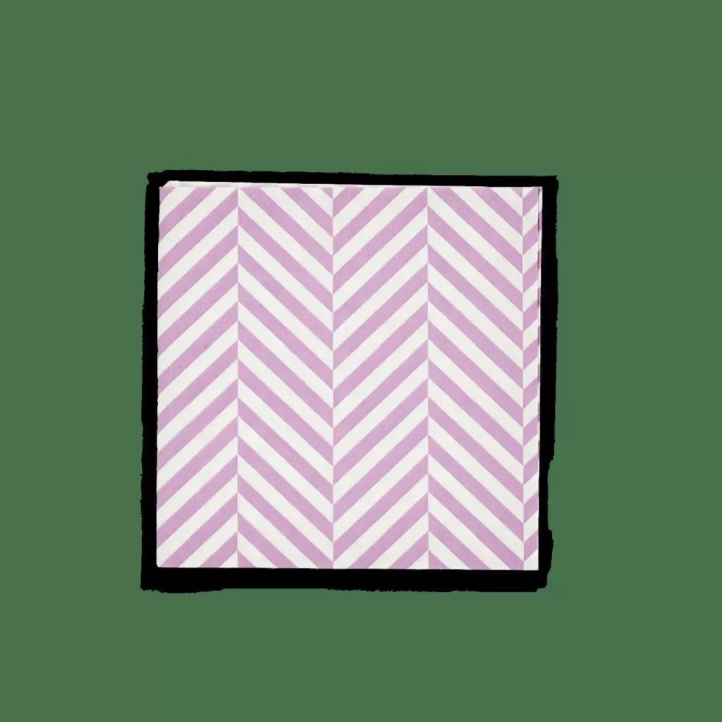 Fashion CASA CHEVRON Guardanapos Conjunto De 20 Roxo