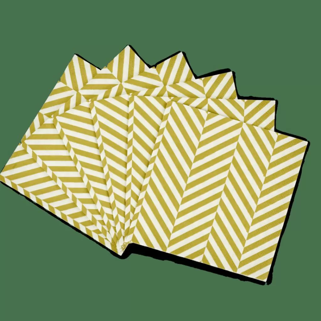 Best CASA CHEVRON Guardanapos Conjunto De 20 Verde
