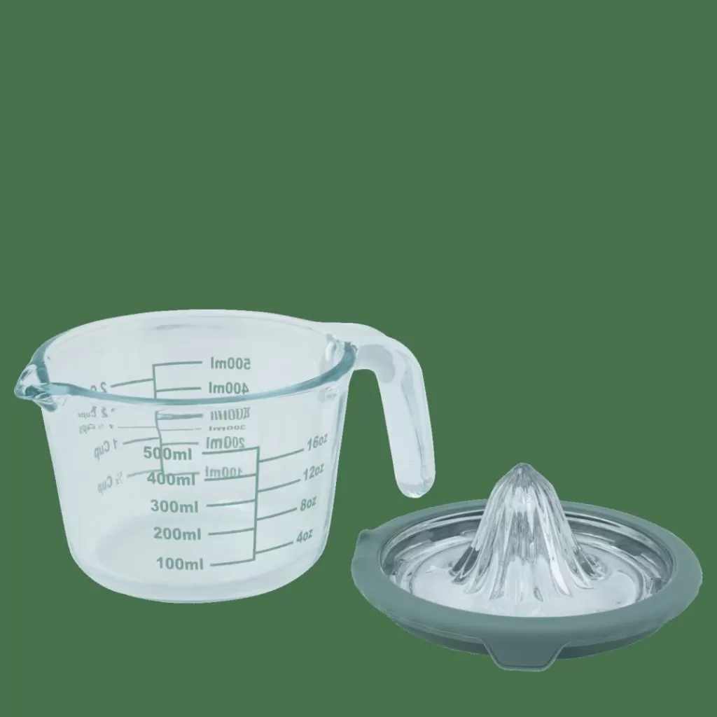 New CASA CUISINO Espremedor Com Copo Medidor 500ml Verde, Transparente