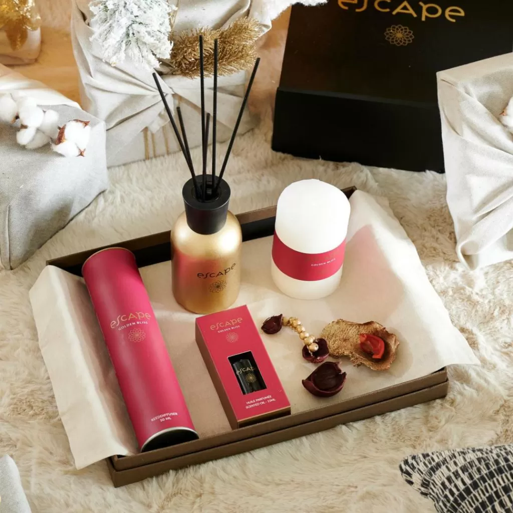 Outlet CASA ESCAPE GOLDEN BLISS Óleo Perfumado Dourado, Bordéus
