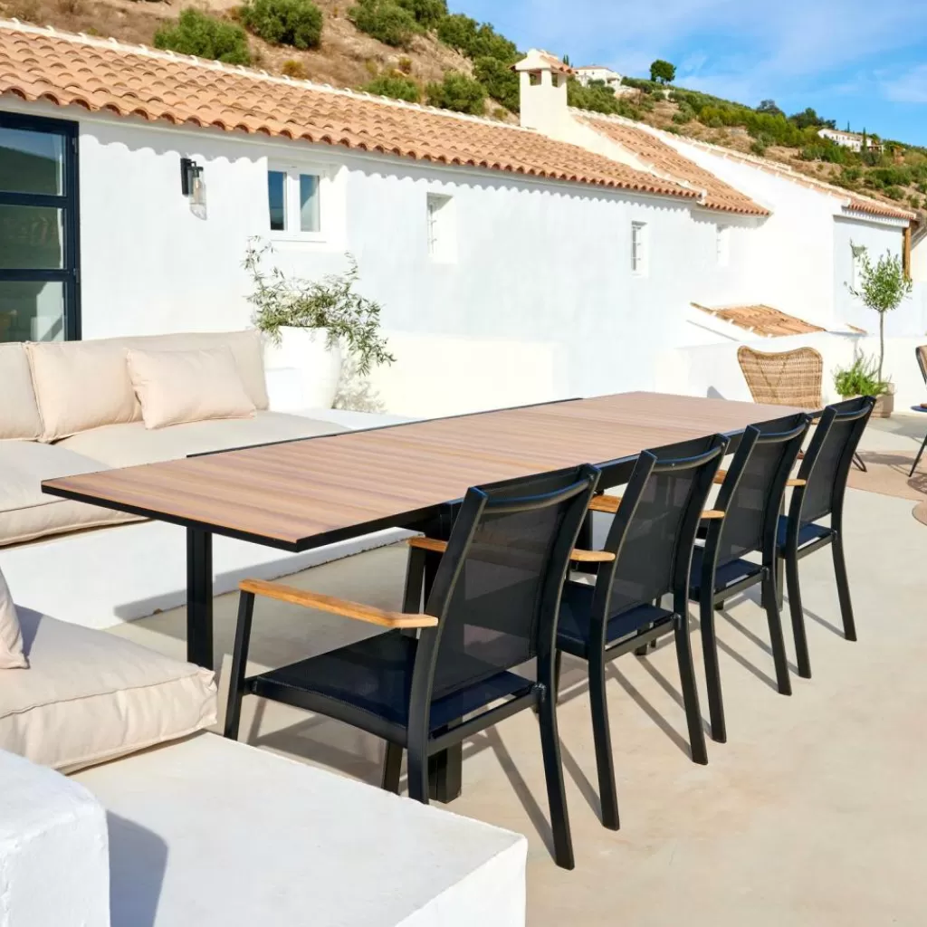 Discount CASA ETHAN Mesa Extensível Preto, Natural