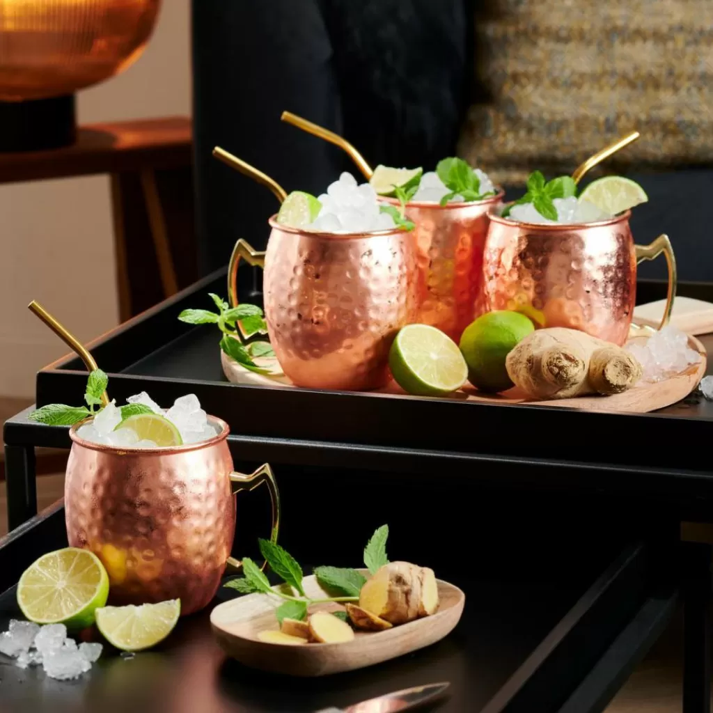 Sale CASA FANCY Palhas Cocktail Com Escova Dourado