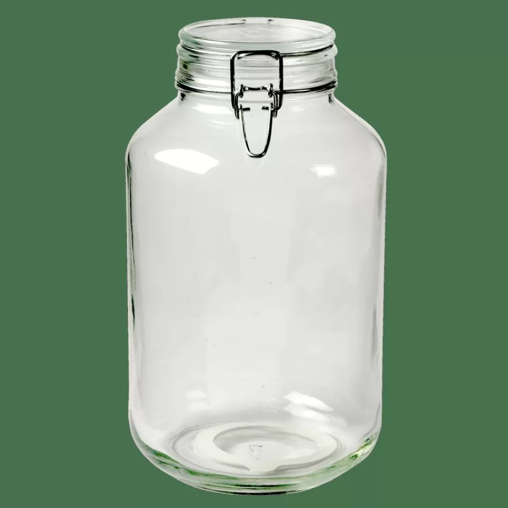 Hot CASA FIDO Frasco Com Tampa De Pressão 4 L Transparente