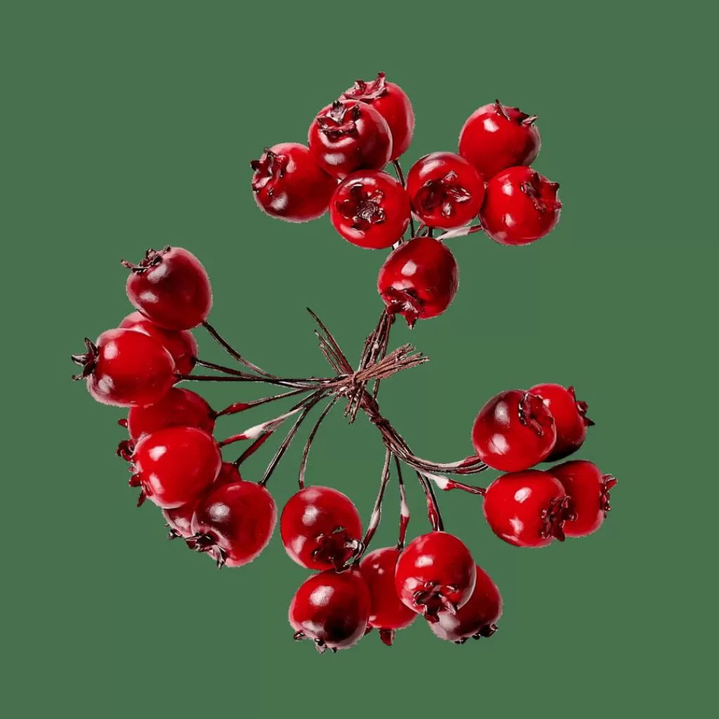 Hot CASA FOAM Frutos De Roseira Decorativos Vermelho