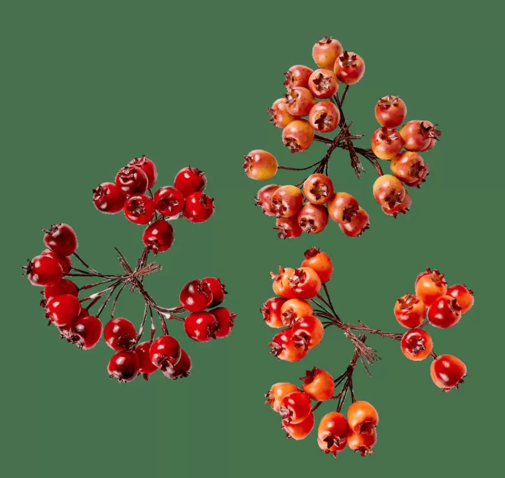 Hot CASA FOAM Frutos De Roseira Decorativos Vermelho