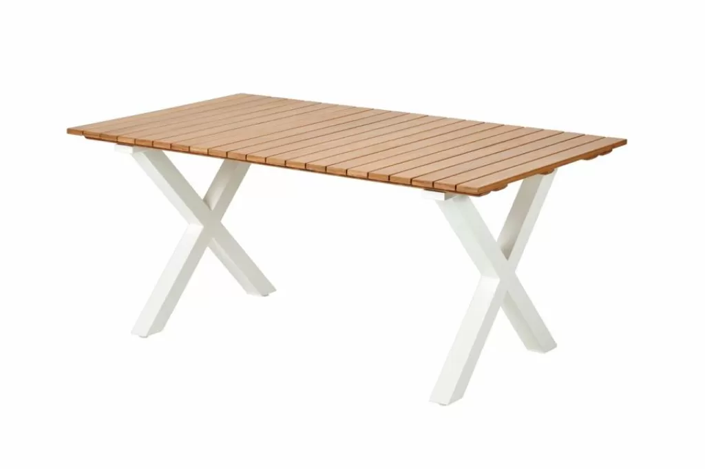 Shop CASA FORMAX Mesa De Jardim Com Pernas Em X Natural/branco