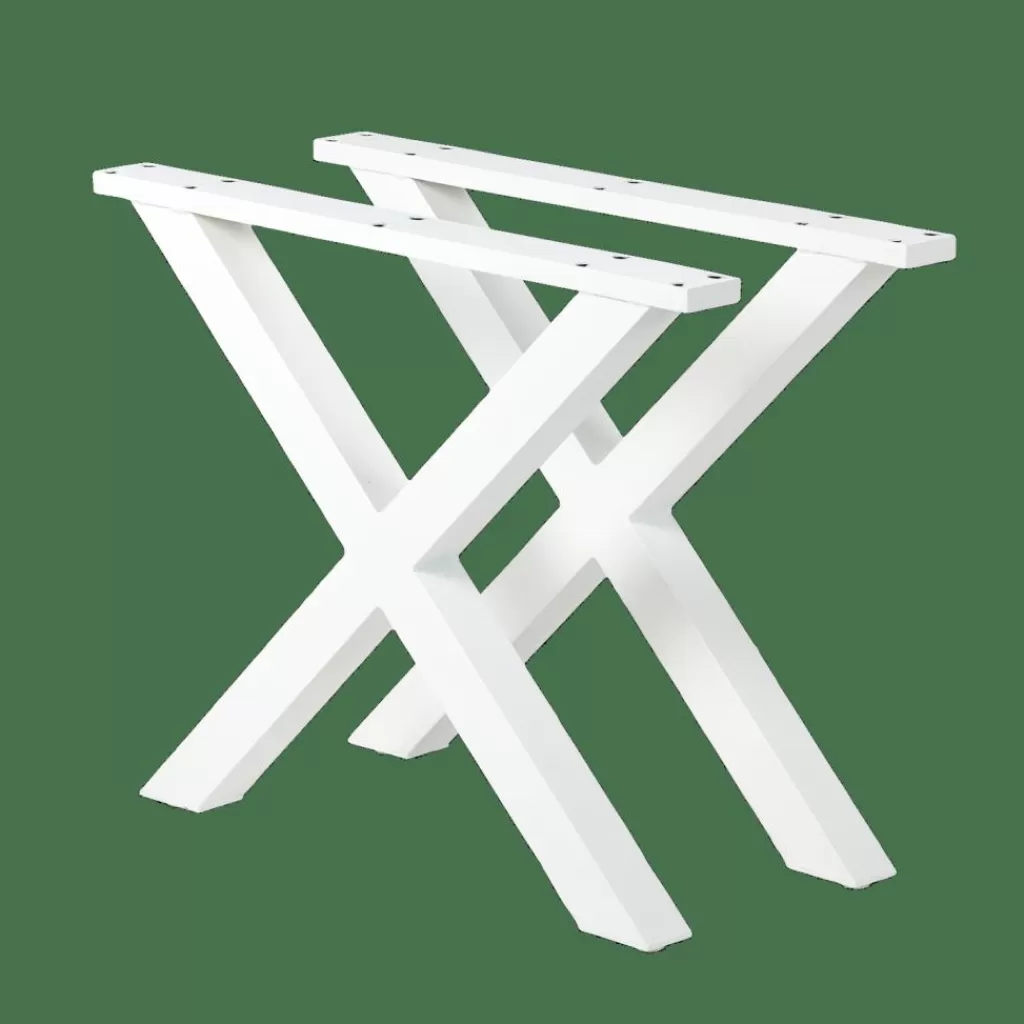 Cheap CASA FORMAX Mesa De Jardim Com Pernas Em X Natural/branco