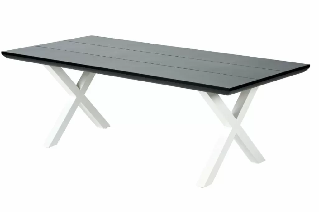 Fashion CASA FORMAX Mesa De Jardim Com Pernas Em X Preto/branco