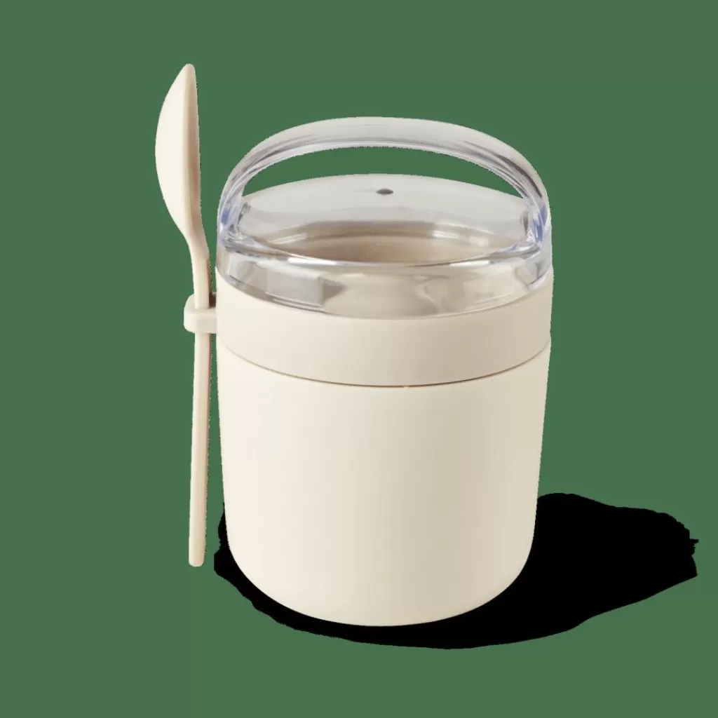 New CASA FRESHMOOD Caixa Pequeno-almoço Com Colher Branco, Castanho, Verde