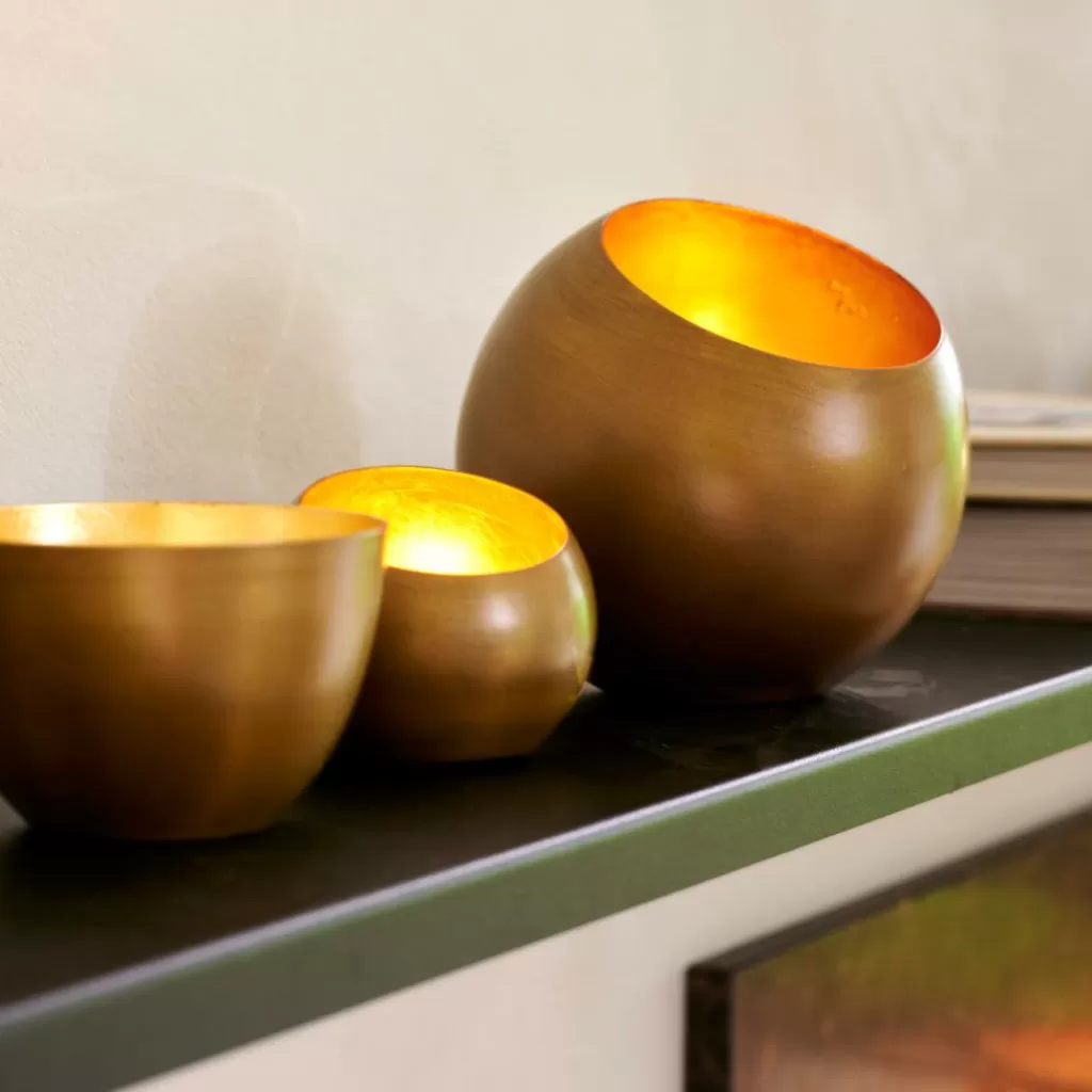 Fashion CASA GIMINI Porta-velas Para Lamparinas Dourado