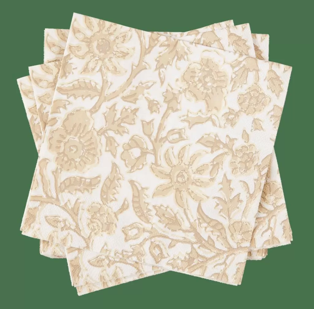 New CASA HENNA FLOWER Guardapos Conjunto De 20 Vermelho, Bege