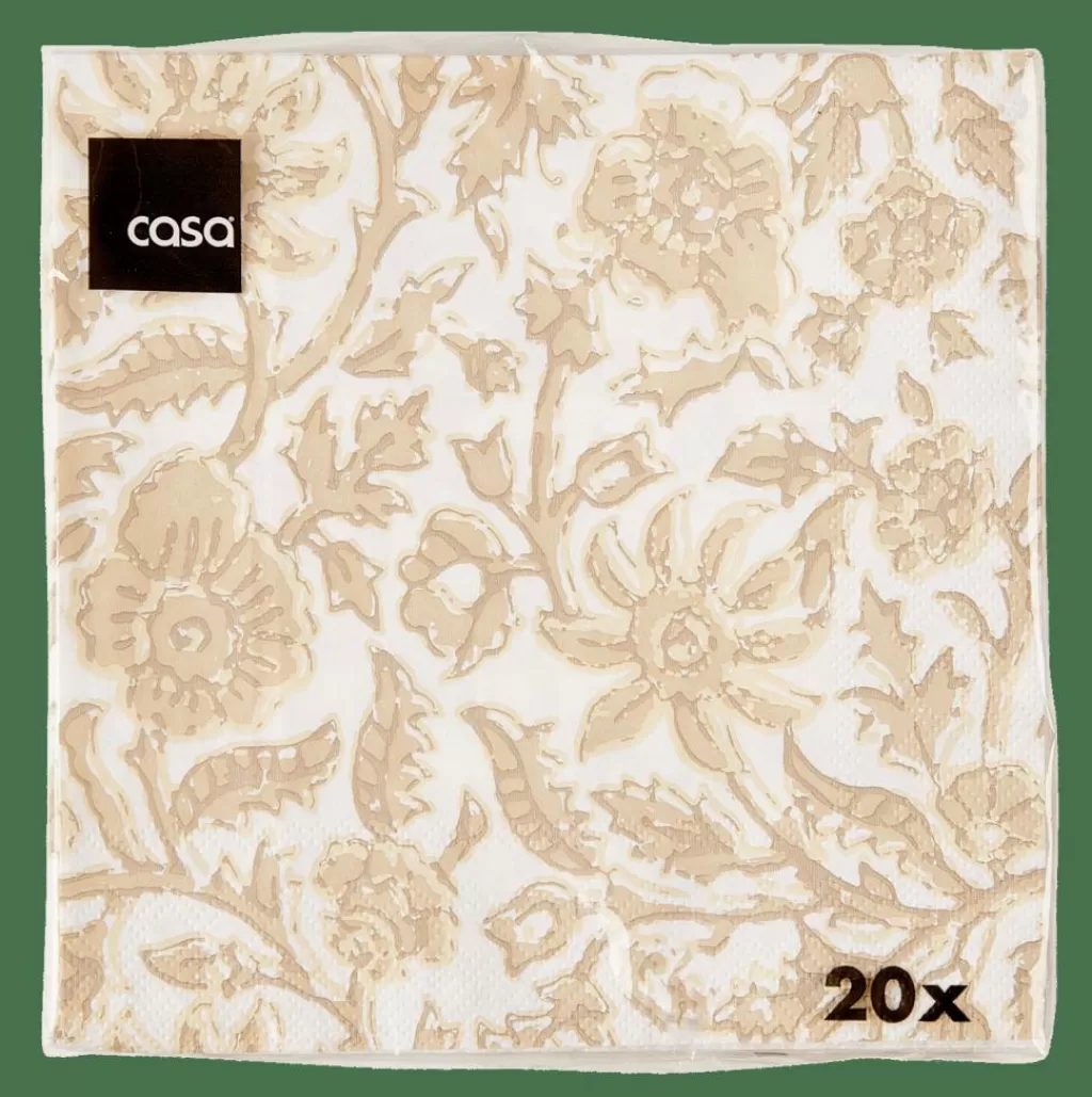 New CASA HENNA FLOWER Guardapos Conjunto De 20 Vermelho, Bege