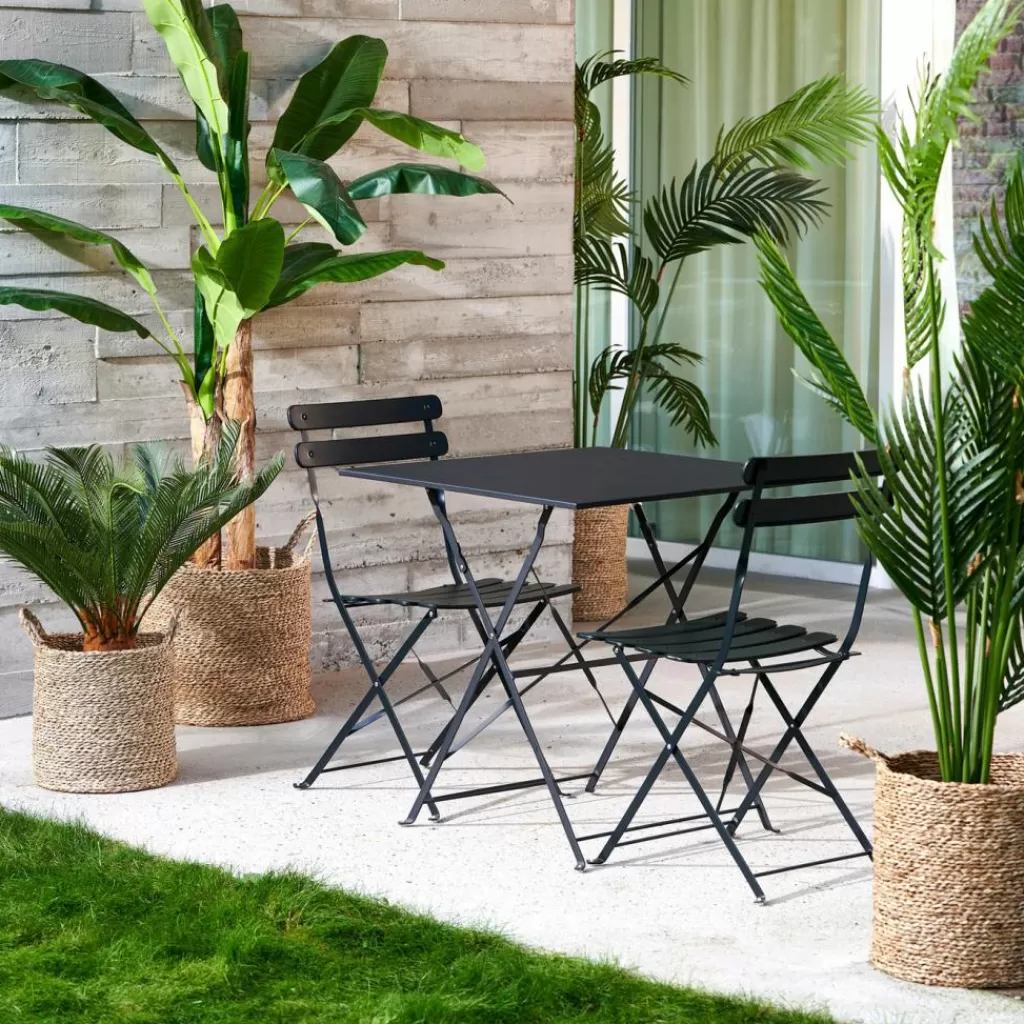 Online CASA IMPERIAL Conjunto Bistro Quadrado Preto