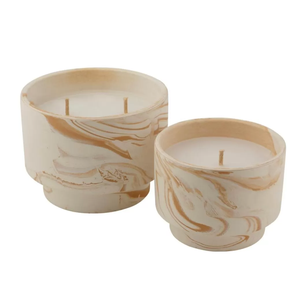 Best CASA MARBLE Vela Para Exterior Branco, Cor-de-laranja