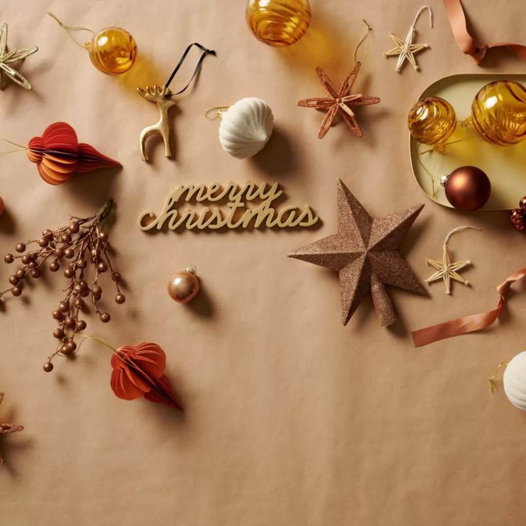 Flash Sale CASA MERRY XMAS Decoração Em Pé Dourado