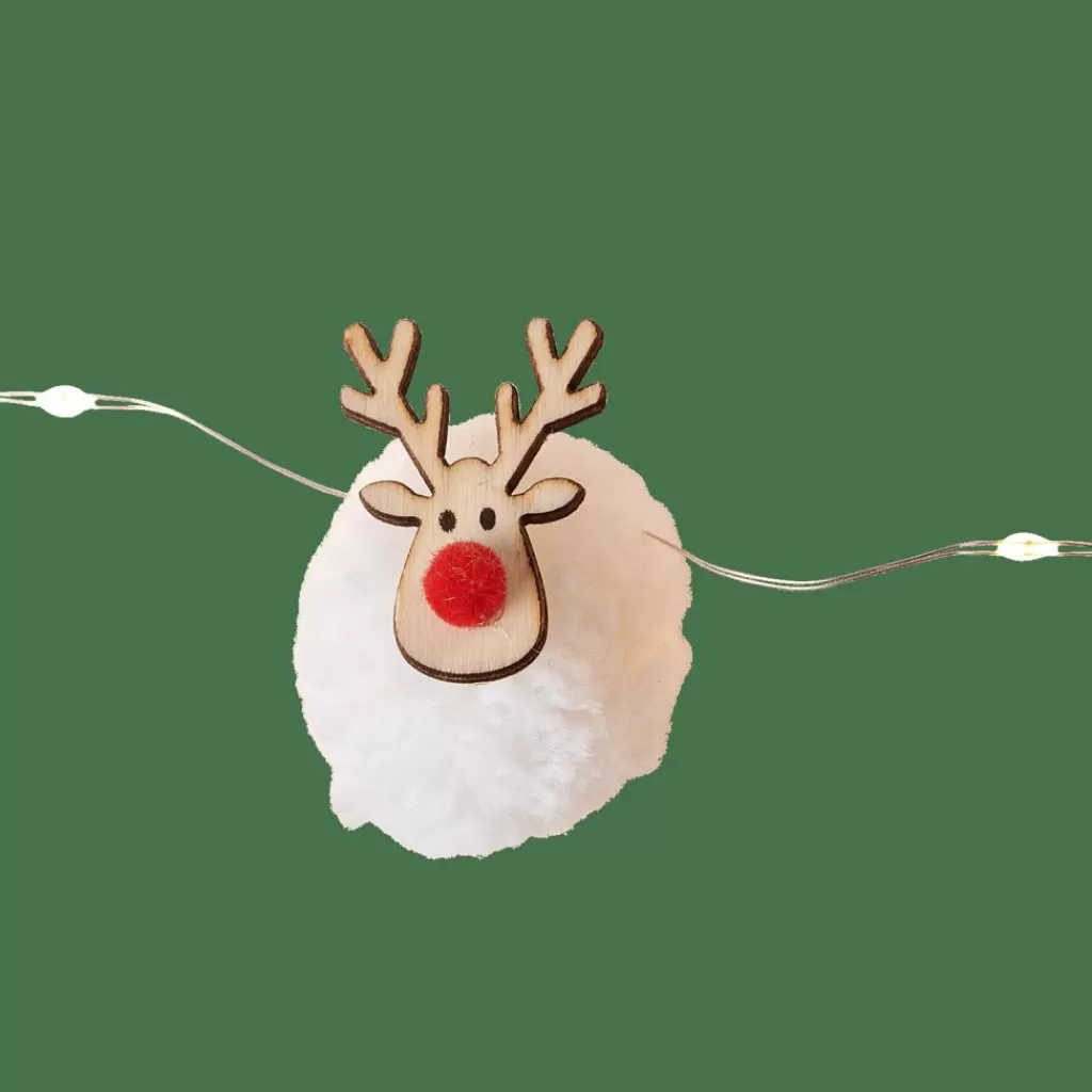Outlet CASA OH DEER Grinalda Iluminada Com 20 LEDs Branco