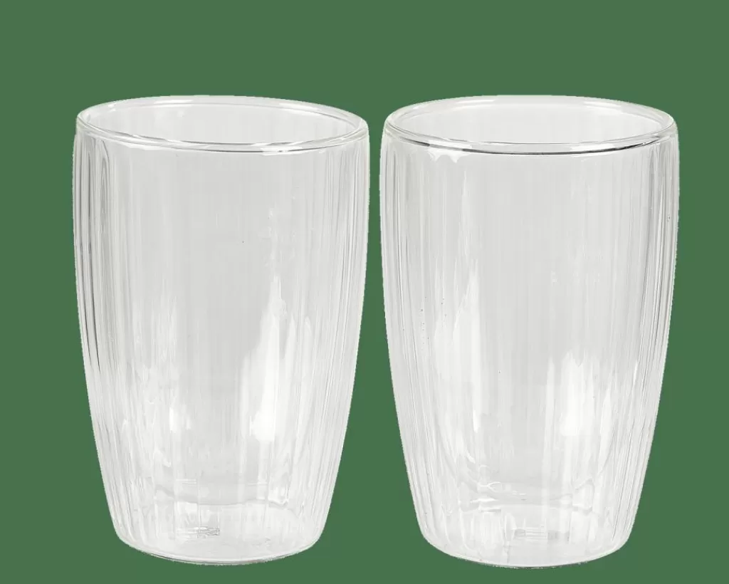 Store CASA PAUSA Copo Parede Dupla Conjunto De 2 35 CL Transparente