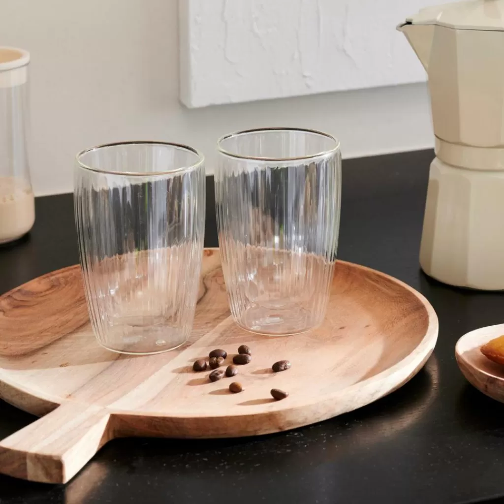Store CASA PAUSA Copo Parede Dupla Conjunto De 2 35 CL Transparente