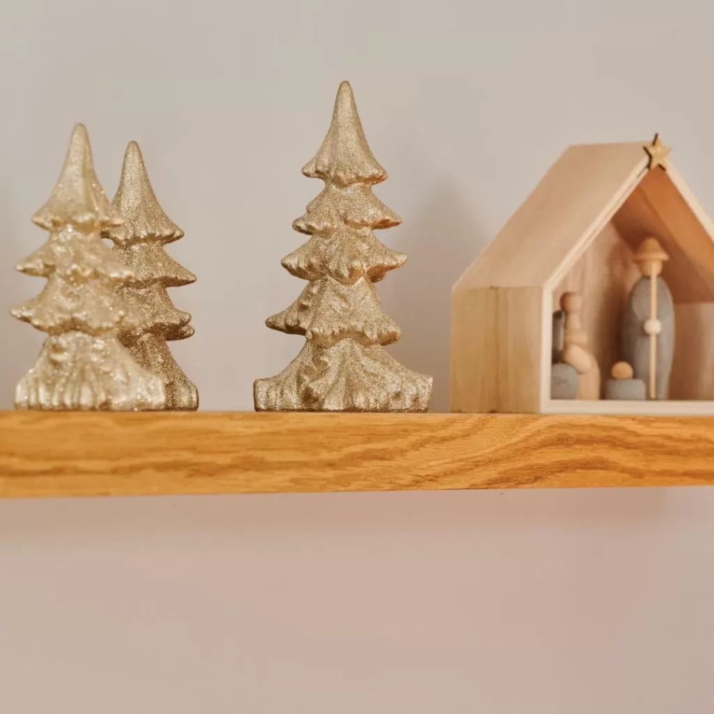 New CASA POLLY Decoração Em Pé Dourado