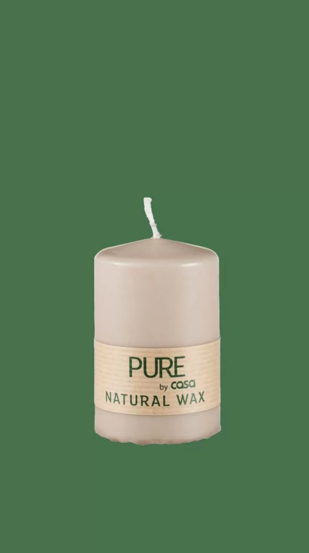 Hot CASA PURE Vela Cilíndrica Cinzento