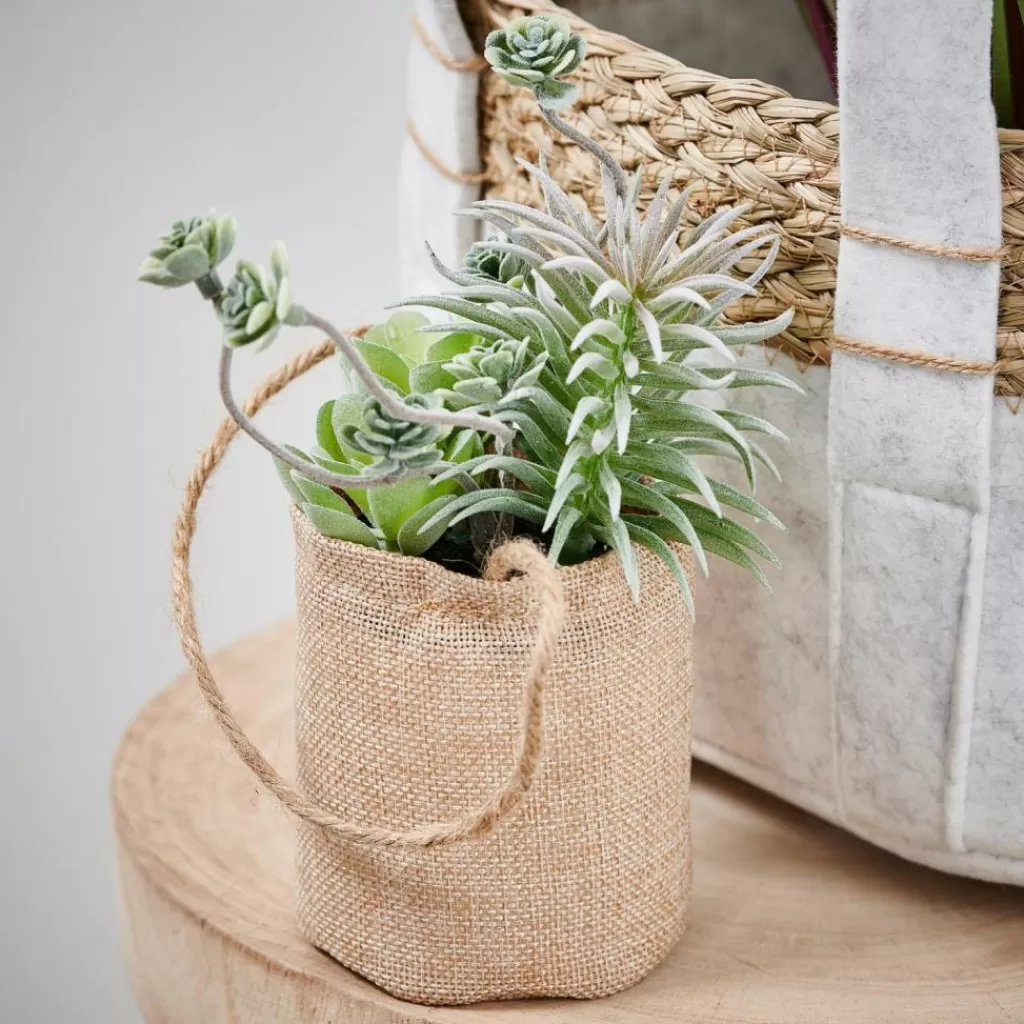 Fashion CASA ROPE Planta Artificial Em Vaso Pendurar Natural