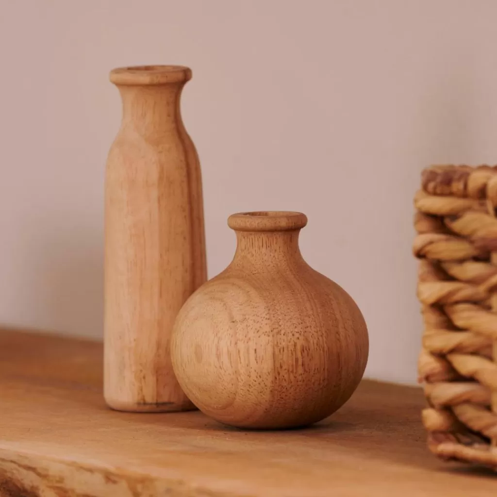Best Sale CASA RUBBERWOOD Jarra Deco Natural