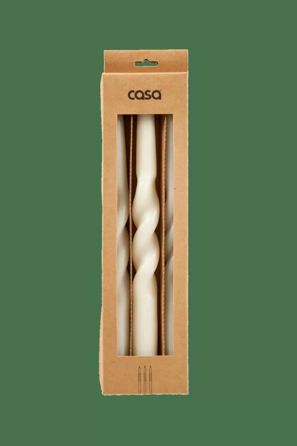 Outlet CASA SPIRAL Conjunto De 3 Velas Creme