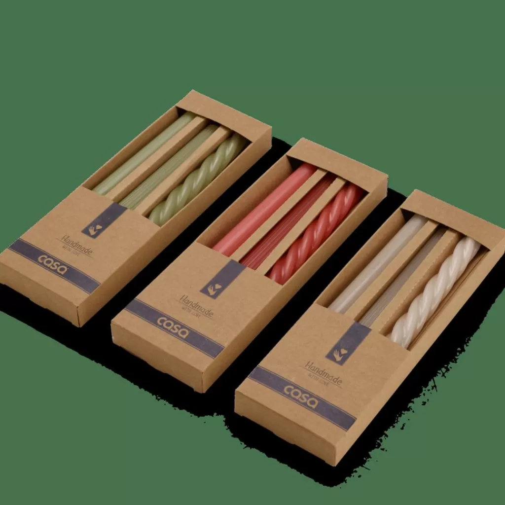 Cheap CASA TRIO Velas Conjunto De 3 Verde