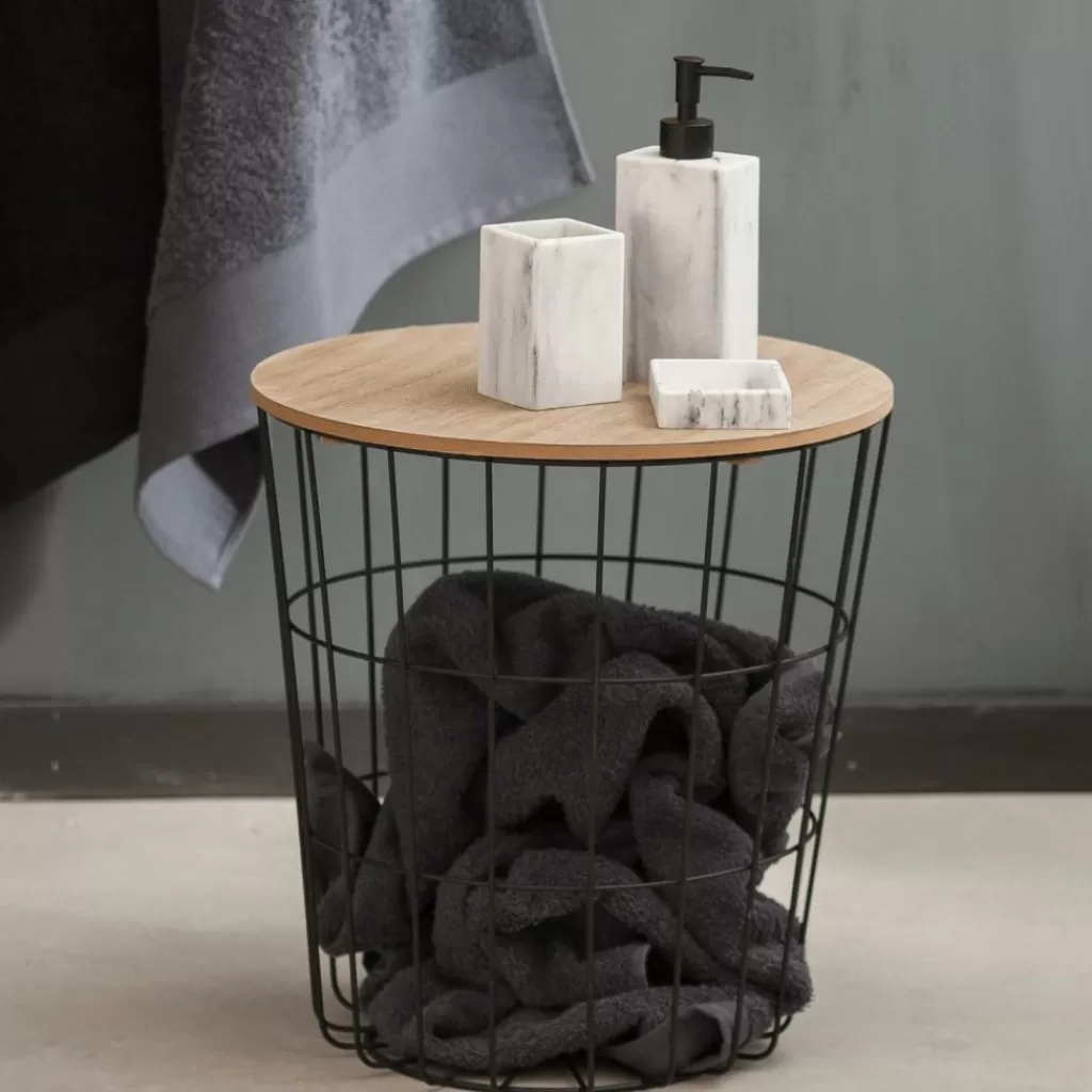 Sale CASA WIRE Mesa Auxiliar Preto, Natural