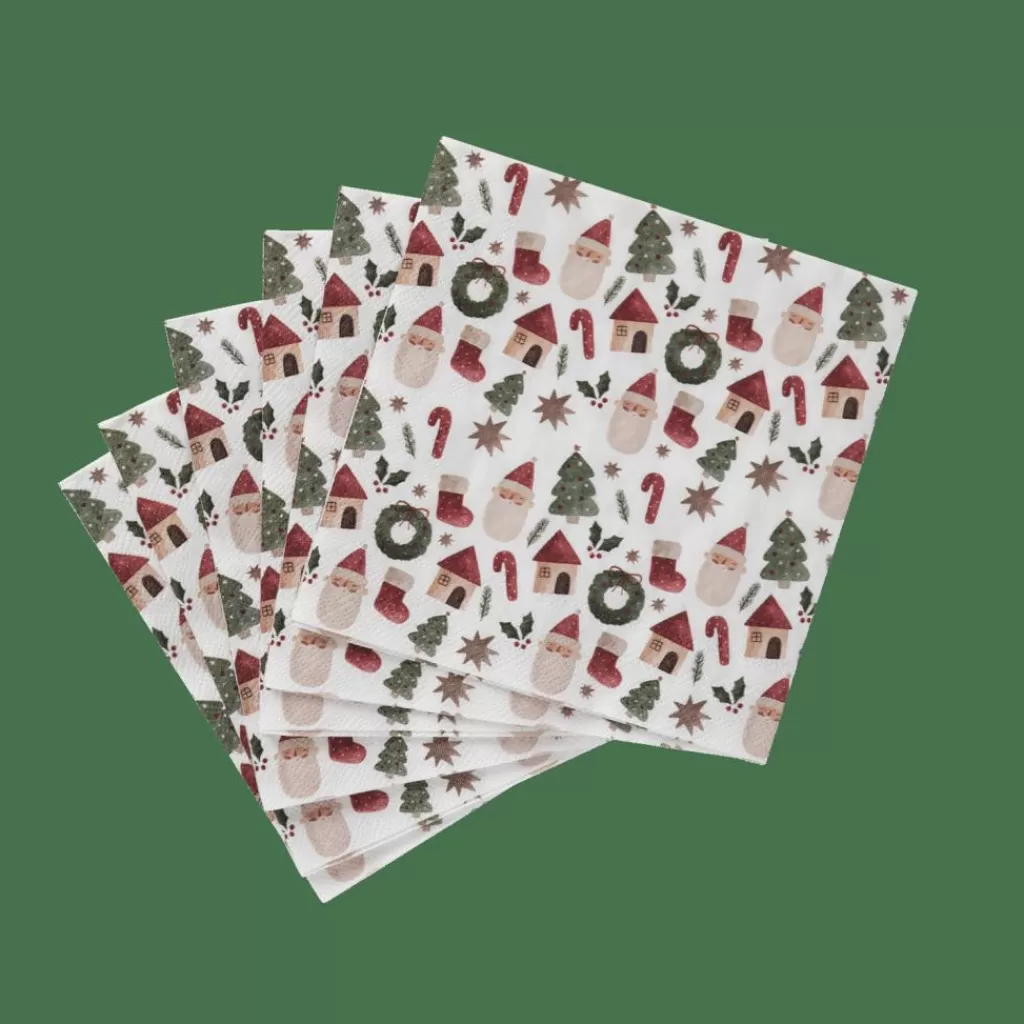 Best Sale CASA X-MAS VIBE Guardanapos Conjunto De 20 Multicolor