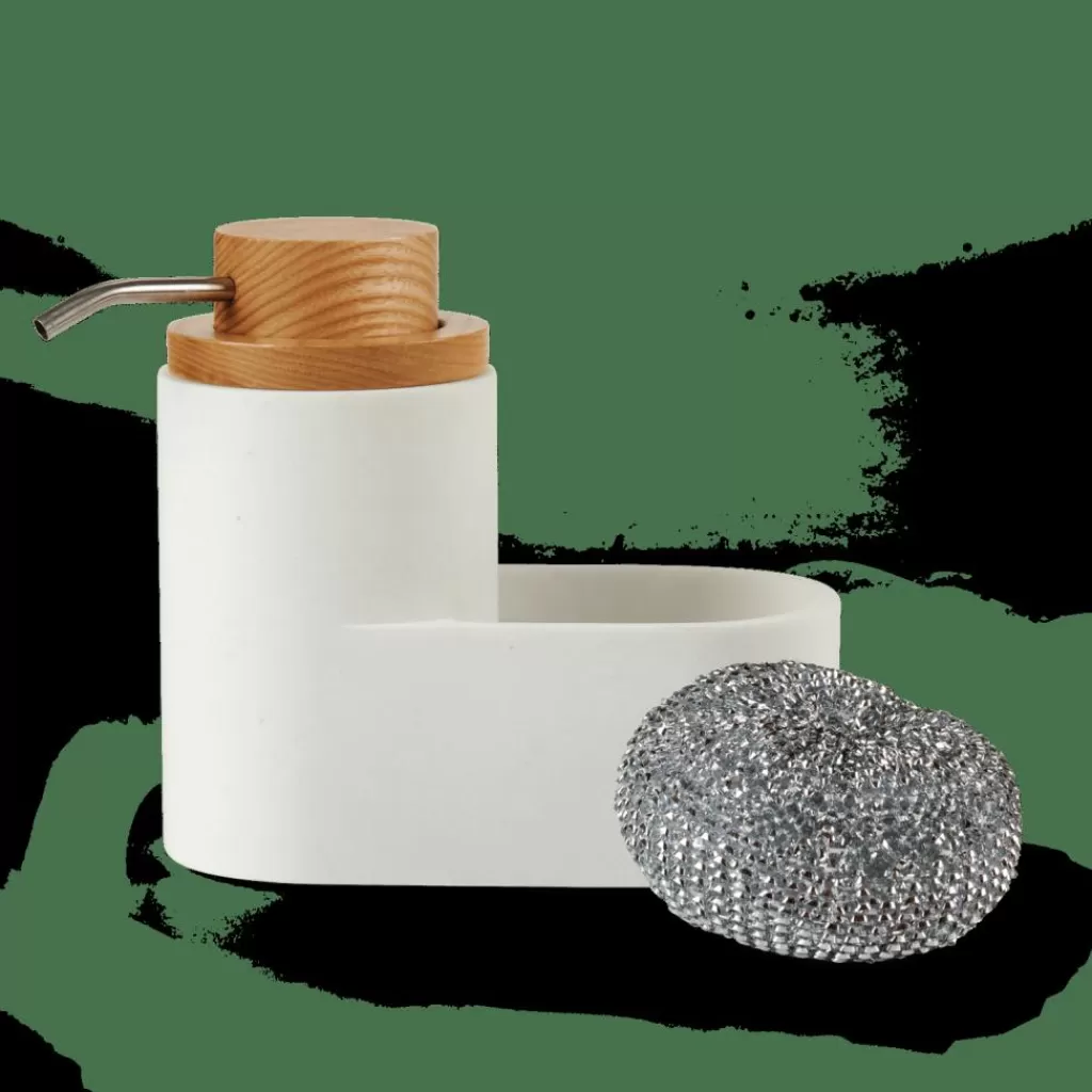 Clearance CASA YOKO Distribuidor De Sabão E Esponja Branco
